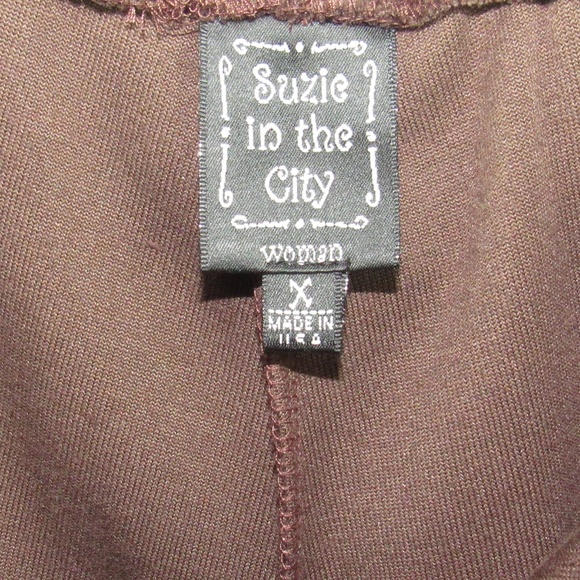 Suzie In The City Pant Size X Velvet Relaxed Brown - Picture 6 of 6